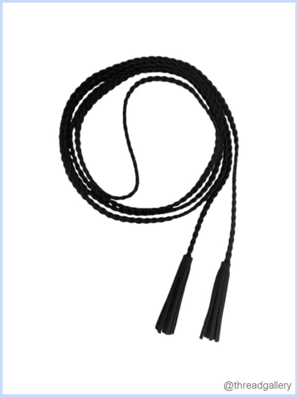 Woven Tassel Chain Waist Belt Leather Skinny for Skirt Dress